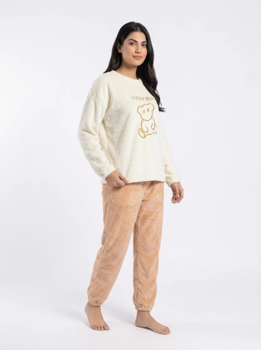 Fleece Pajama Suit - Honey Bear