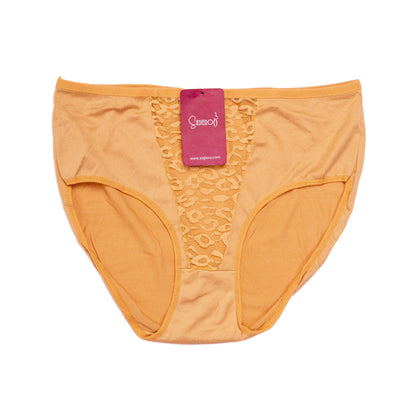 Sajiero Vee Embroidery Plus Size Net Brief Cotton Panty premium quality skin color panties for women and ladies price in pakistan online