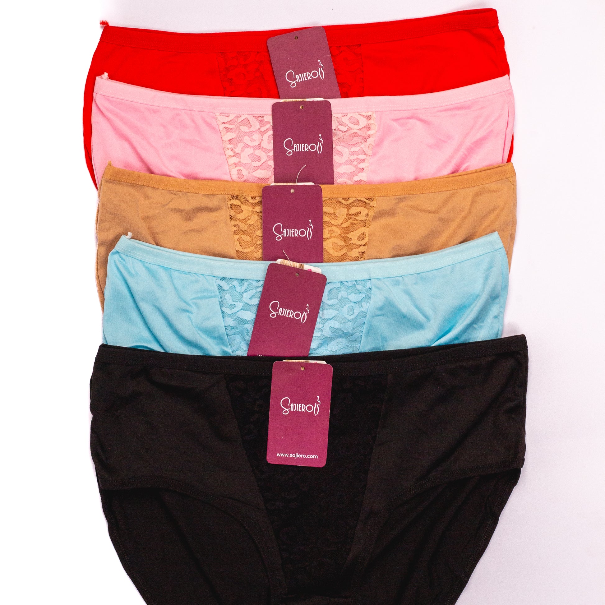 Sajiero Vee Embroidery Plus Size Net Brief Cotton Panty premium quality panties for women and ladies price in pakistan online