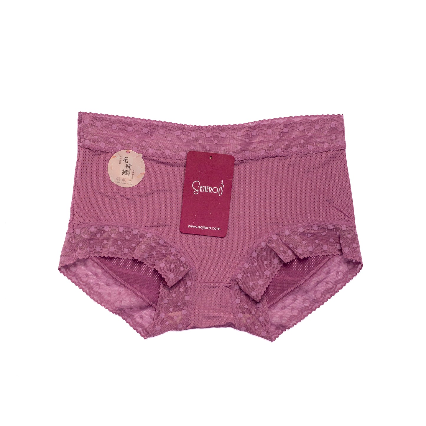 TCC Embroidery Net Brief Cotton Panty