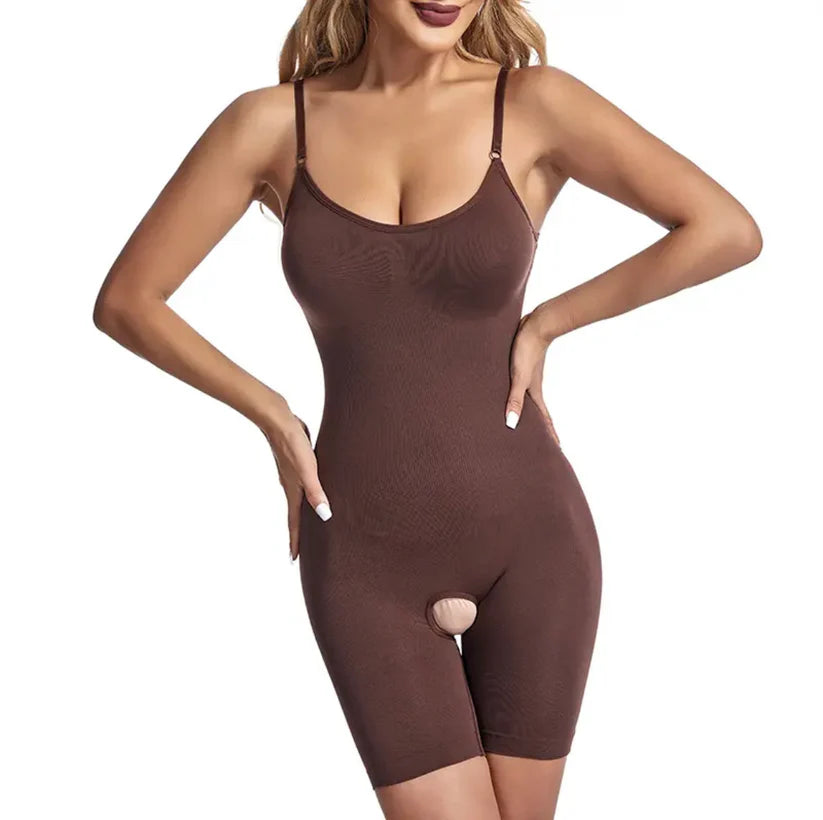 Sajiero Full Body Snatched Open Crotch Body Shaper