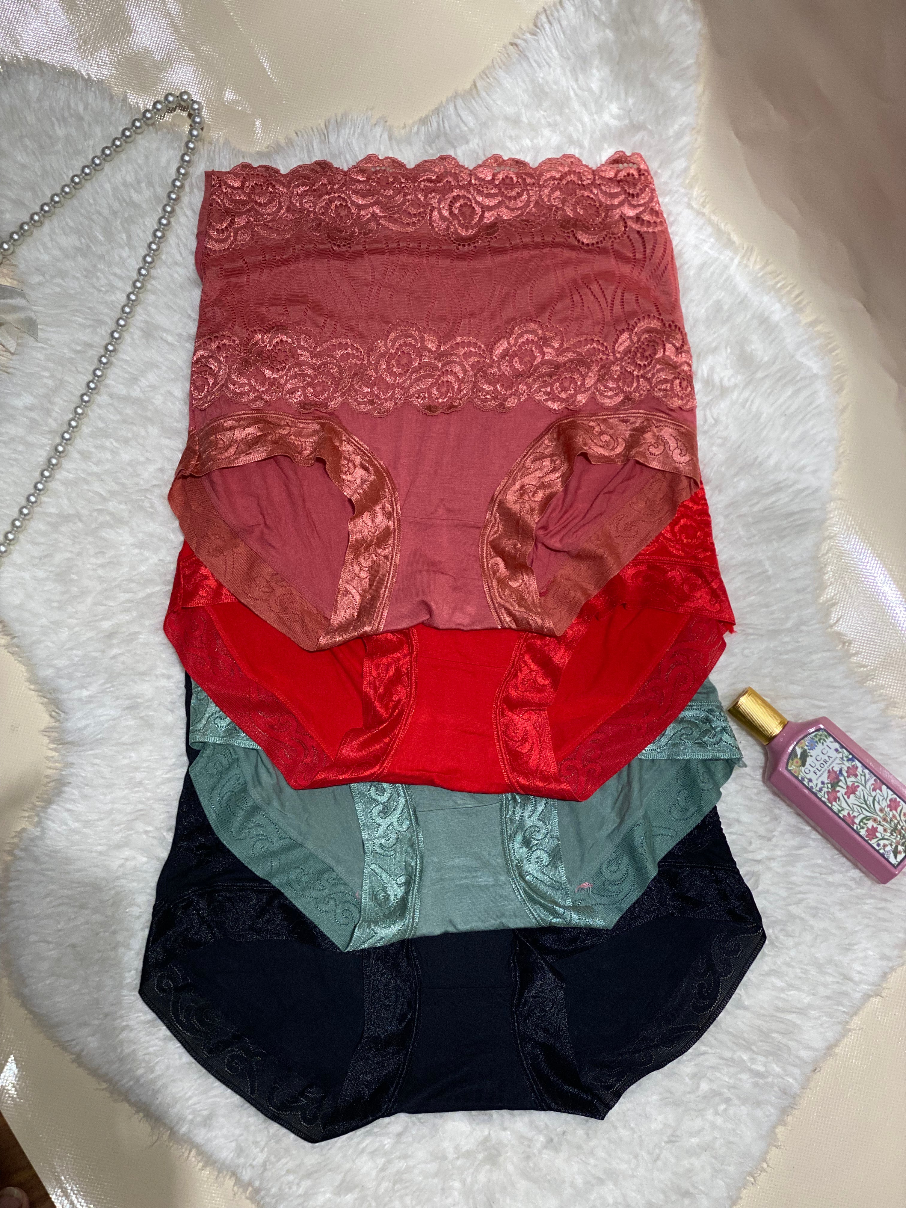 High Waist Tummy Net and Cotton Panty