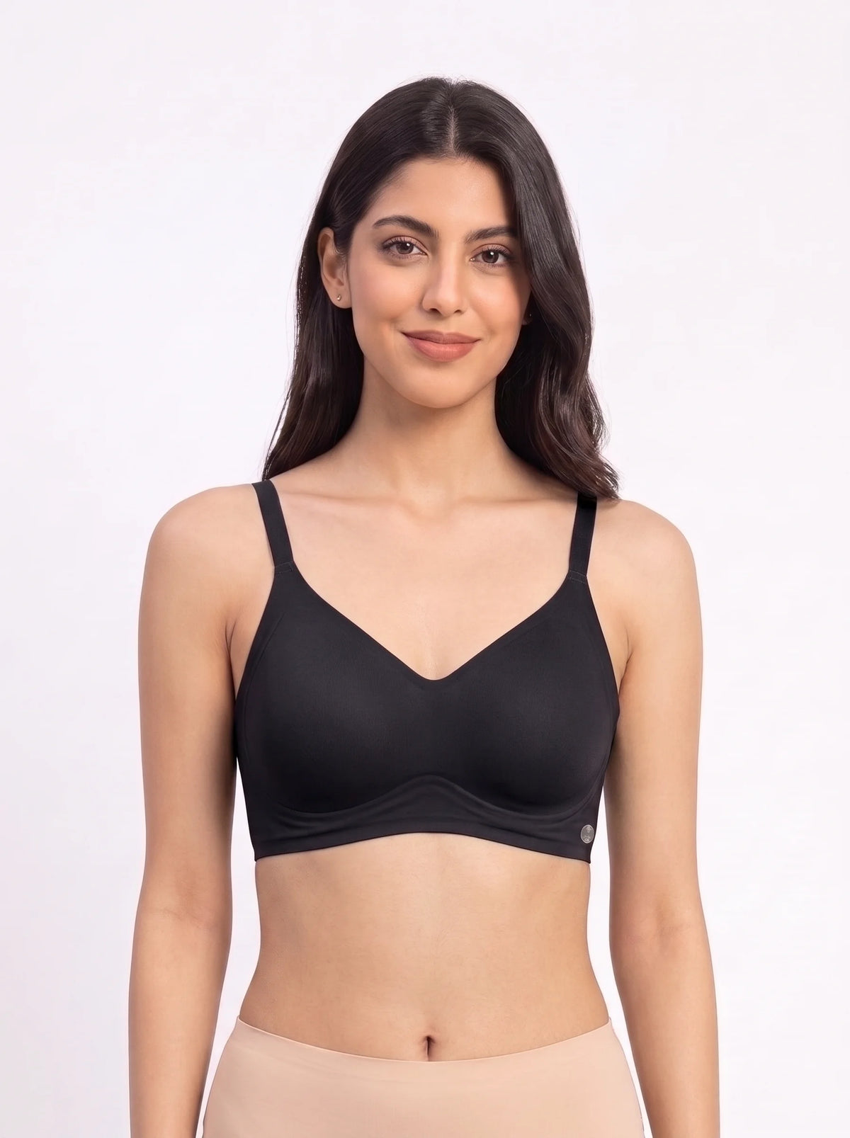 Seamless Padded Bra - Invisible Fit - Black