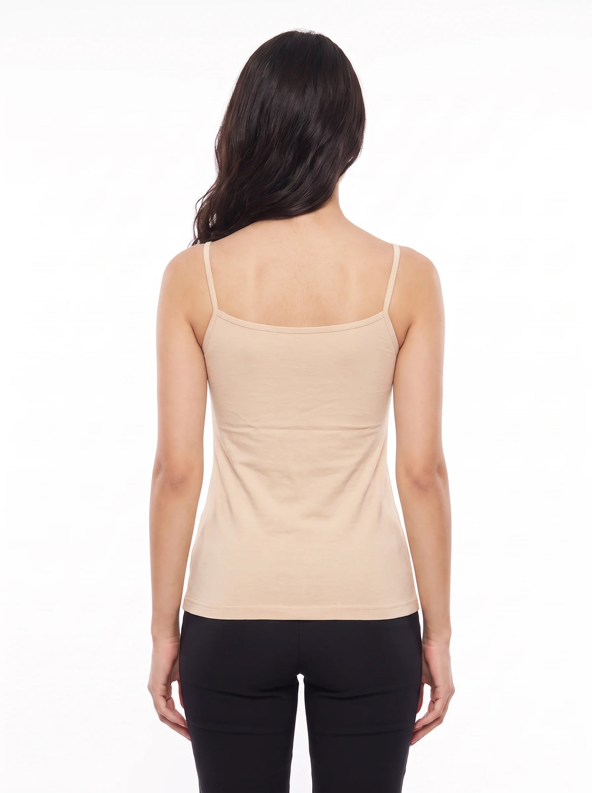 Soft Cotton Basic Camisole - Lacy - Skin