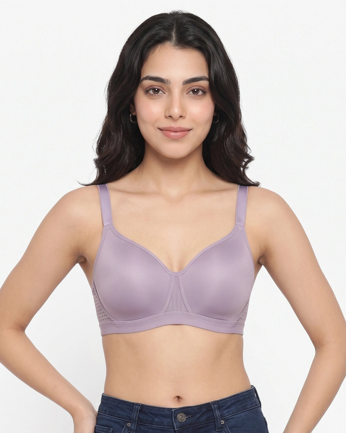 Light Padded T-Shirt Bra - kylie - Lilac