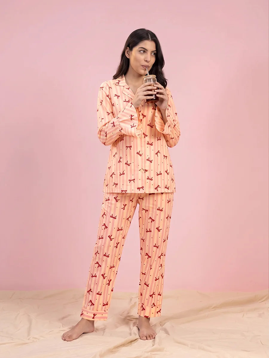 Linen PJ Set - Sunny Stripe