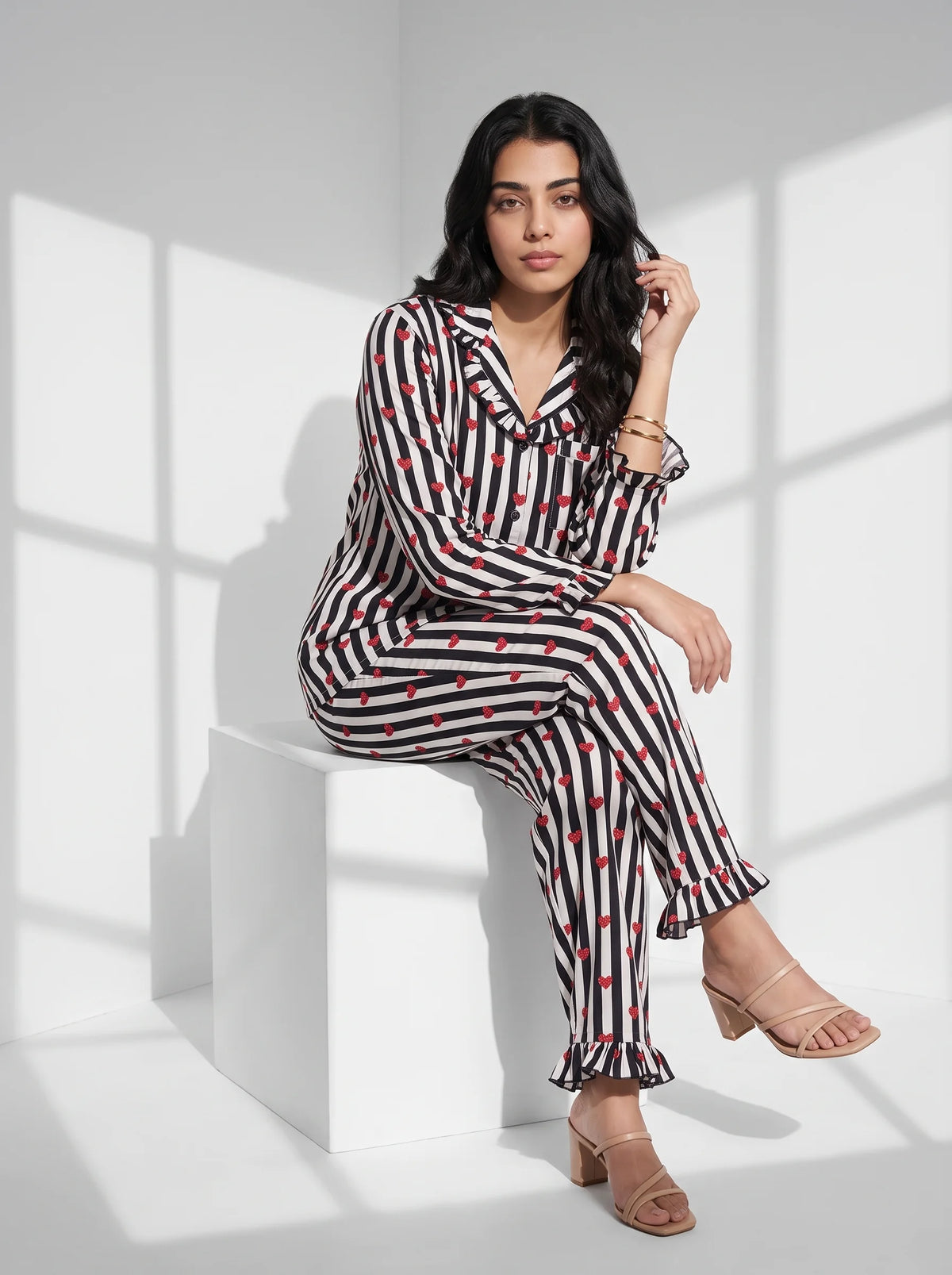 Linen PJ Set - Wild Stripe