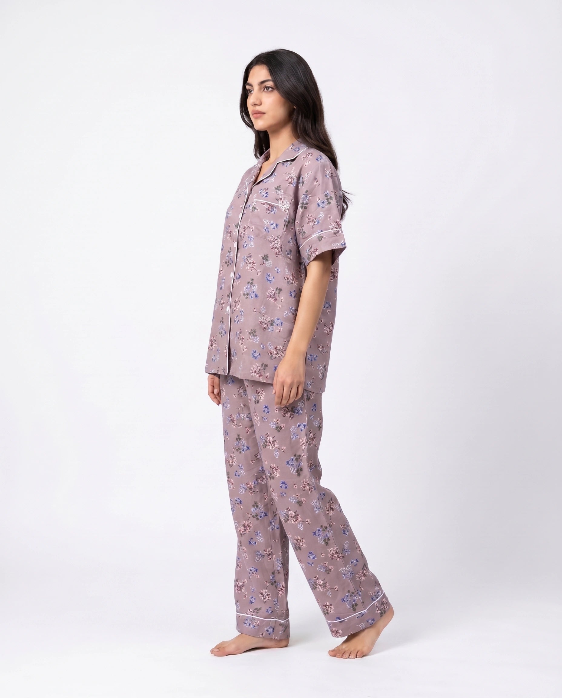 Linen Pajama Suit - Ditsy Floral