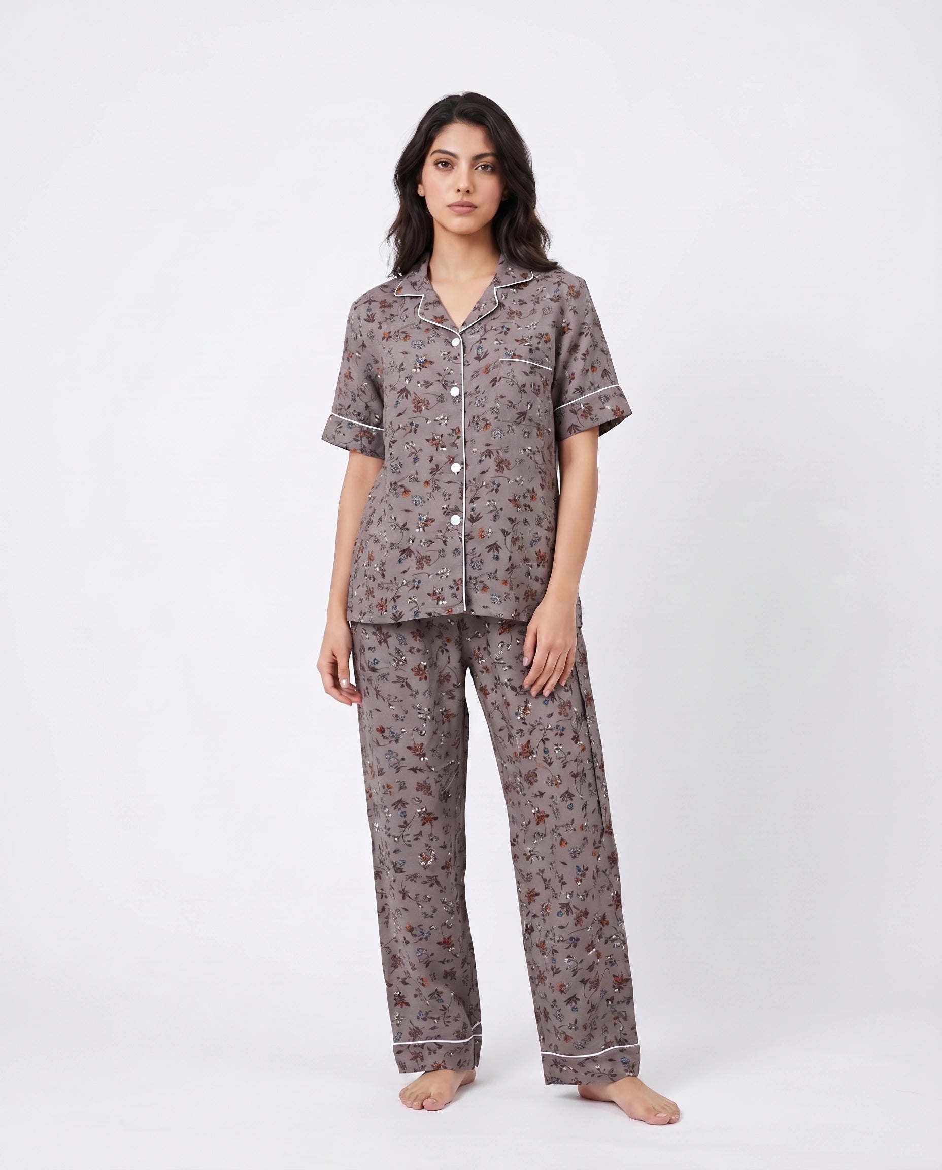 Linen Pajama Suit - Florique