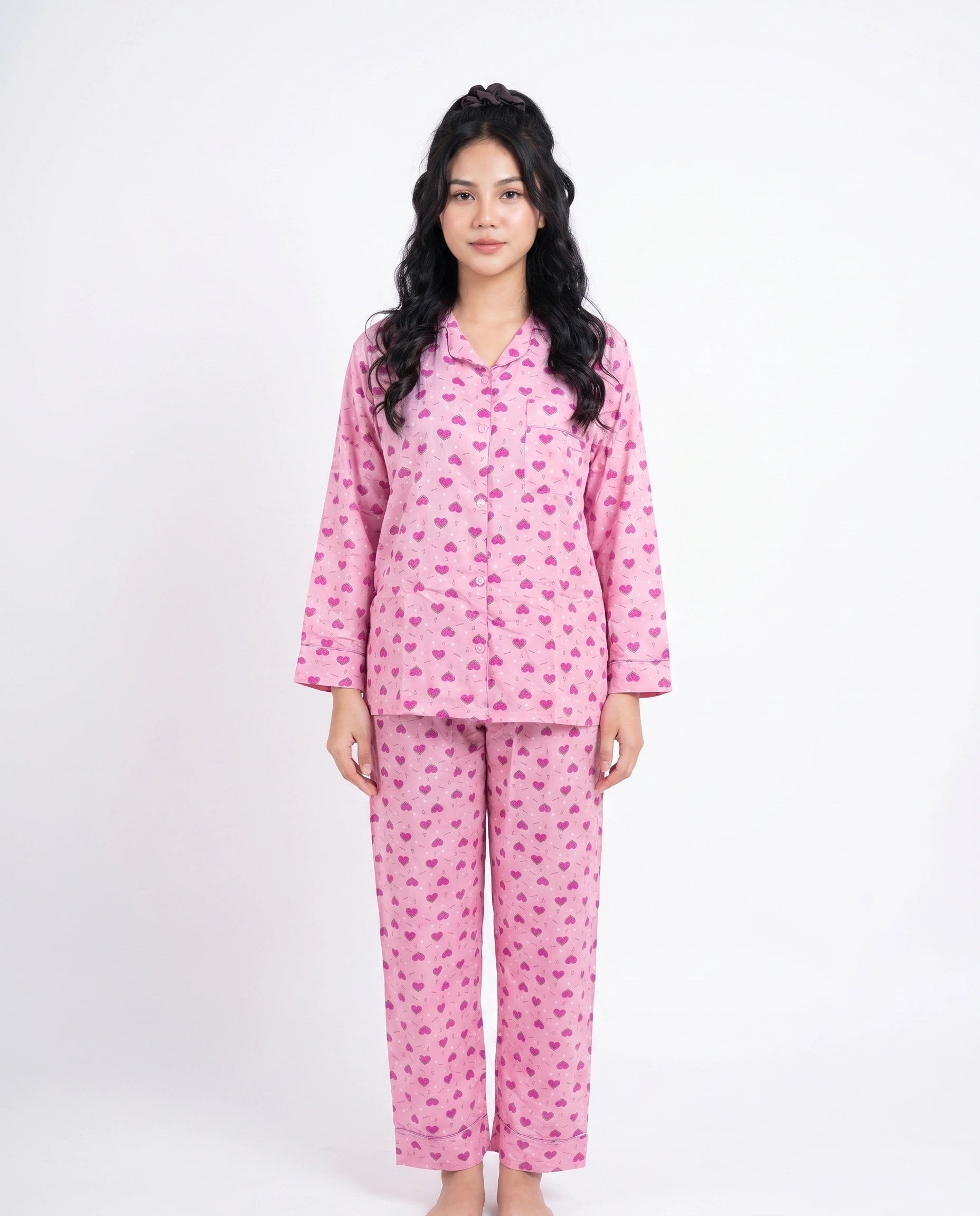 Linen Pajama Suit -  Melon Heart