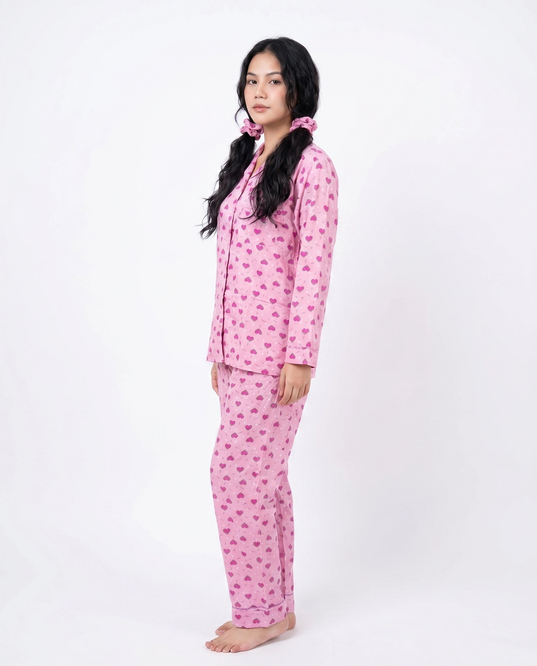 Linen Pajama Suit -  Melon Heart