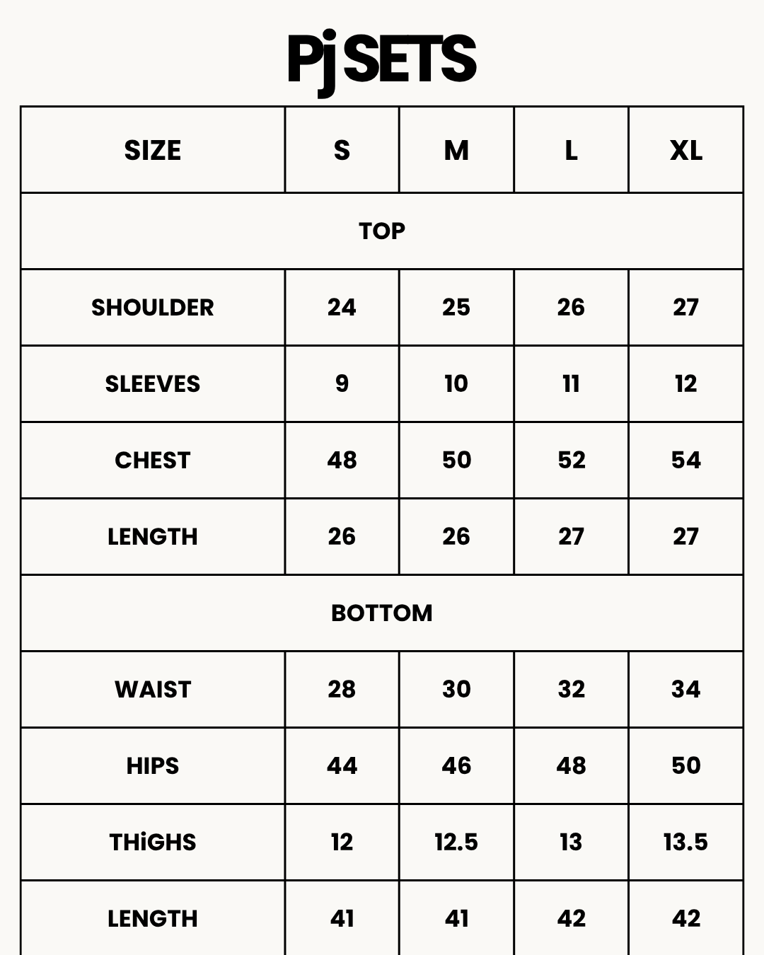 Size Chart for Linen Drop Shoulder PJ Set - Floral Breeze - Maroon