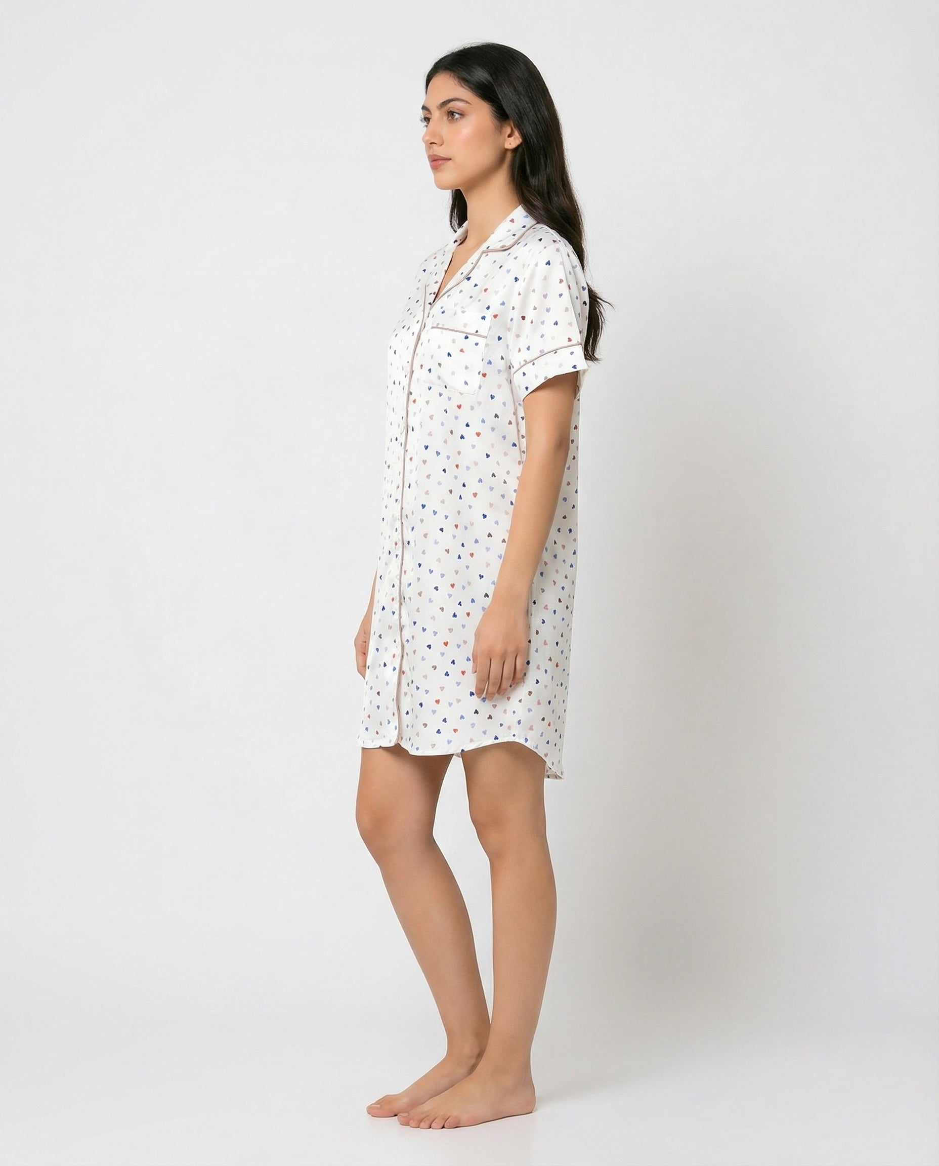 Long Shirt - Silk Dot