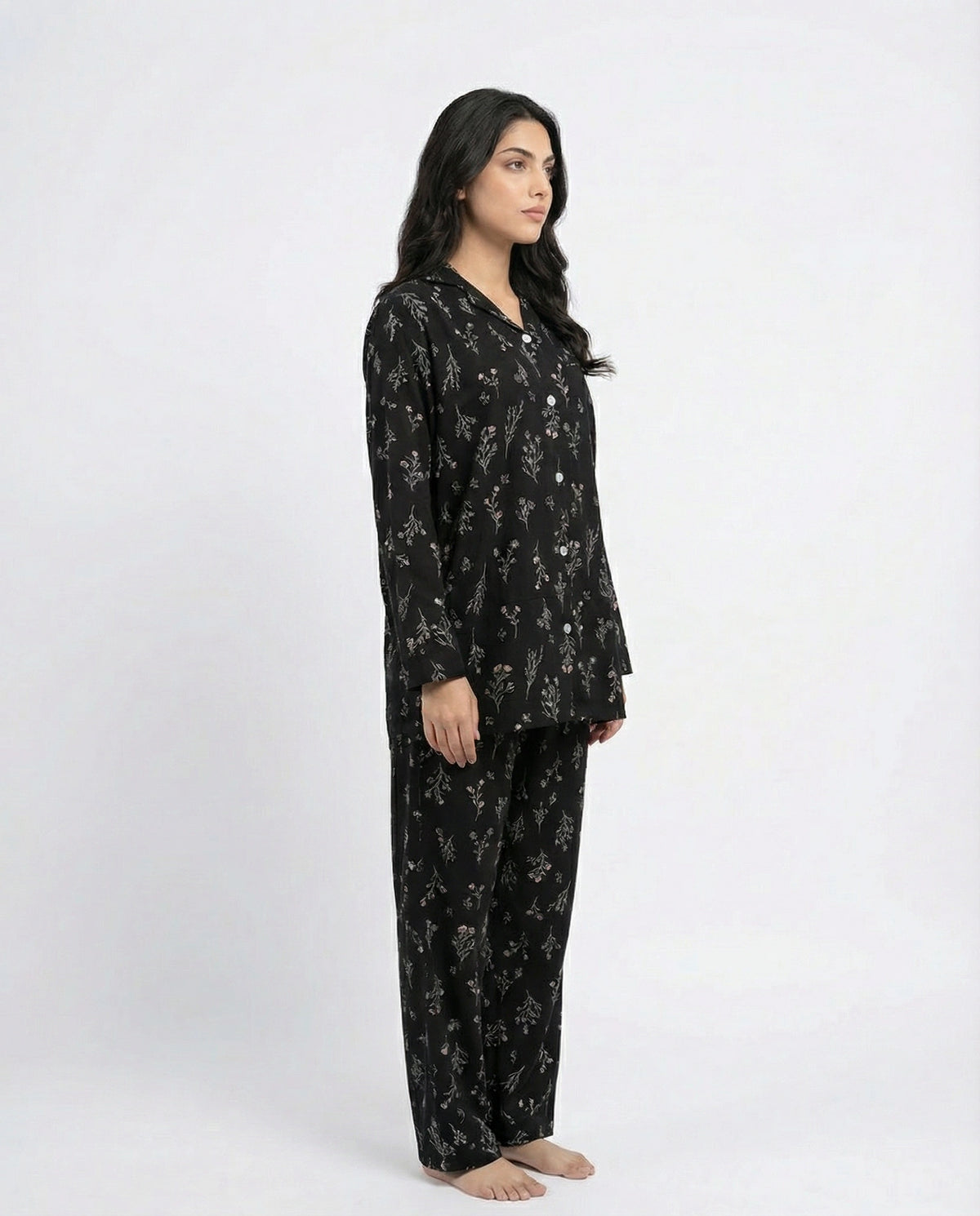 Linen Pajama Suit - Lush Floral