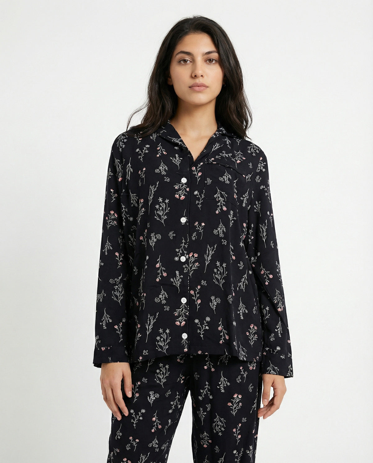 Linen Pajama Suit - Lush Floral