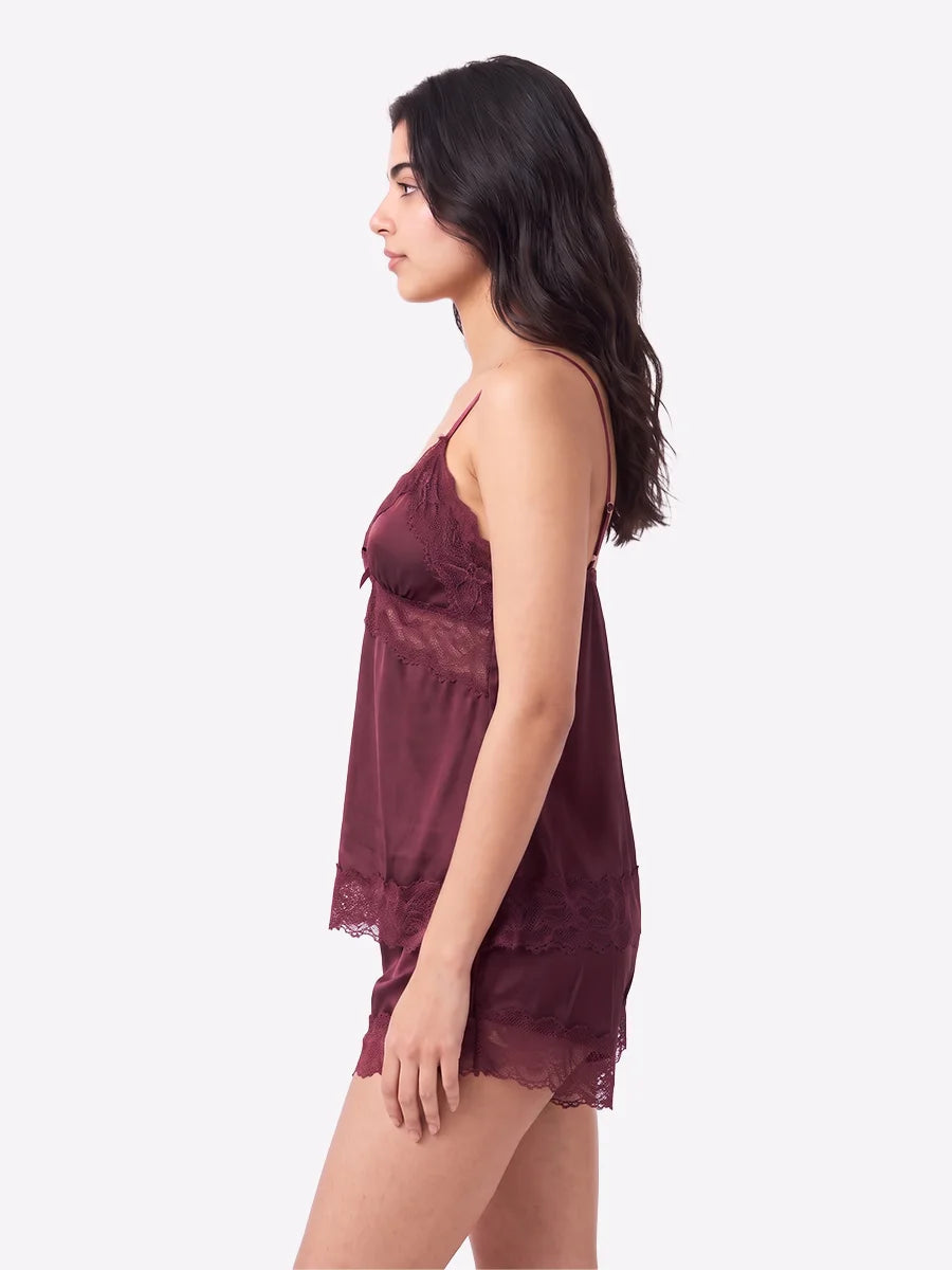 3-Piece Gown Set - Marina - Maroon