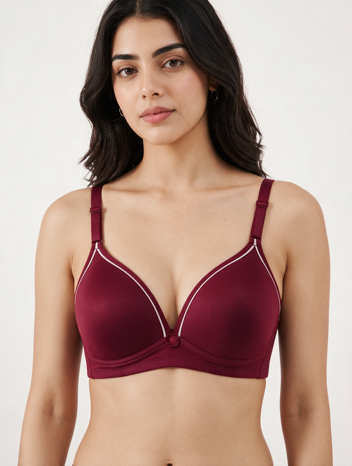 Padded T-shirt Bra - Serene - Maroon