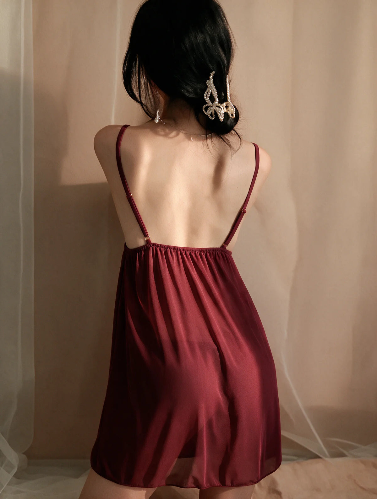 Gown Set - Lace Dusk - Maroon