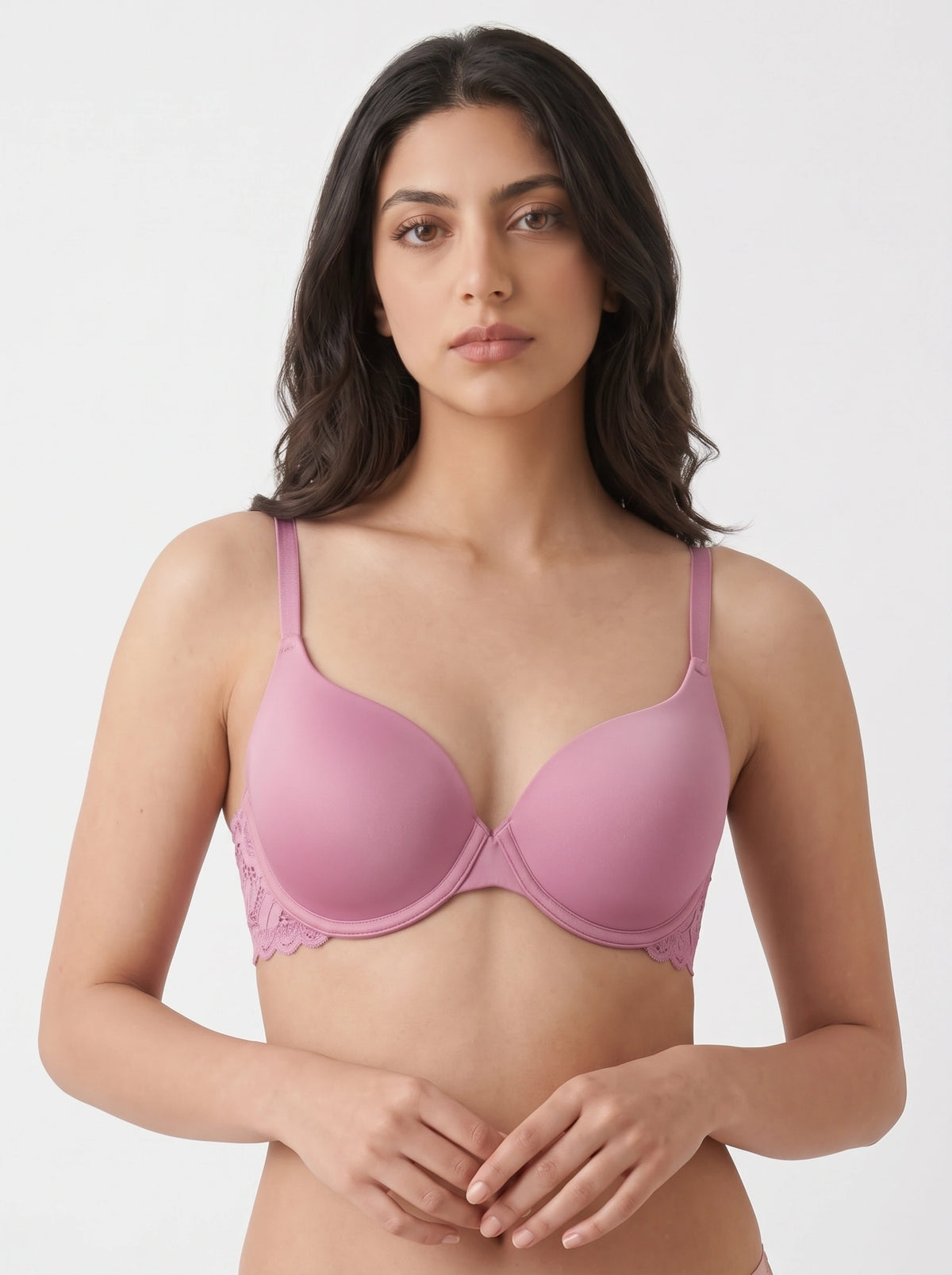 Padded T-shirt Bra - Merlot - Light Purple