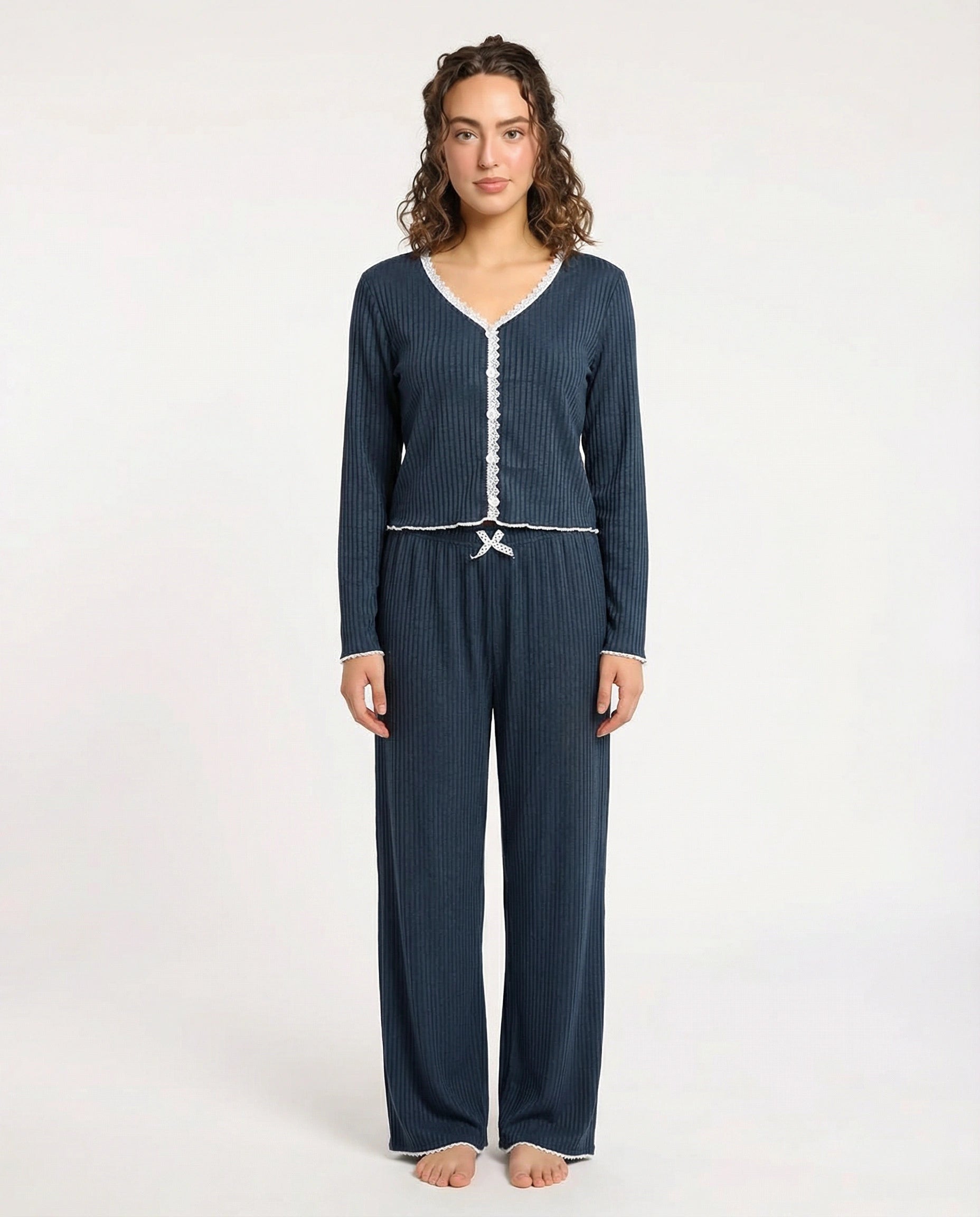 Cotton PJ Set - Midnight Comfort - Blue