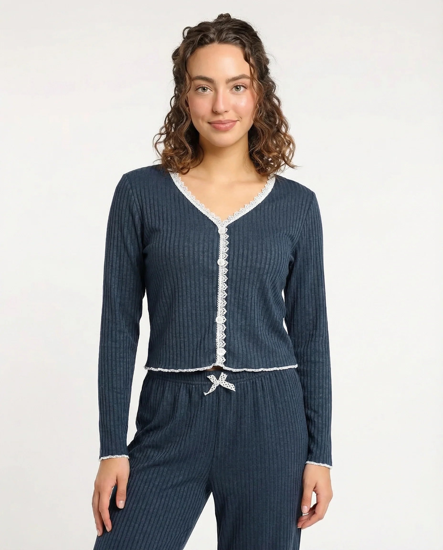 Cotton PJ Set - Midnight Comfort - Blue