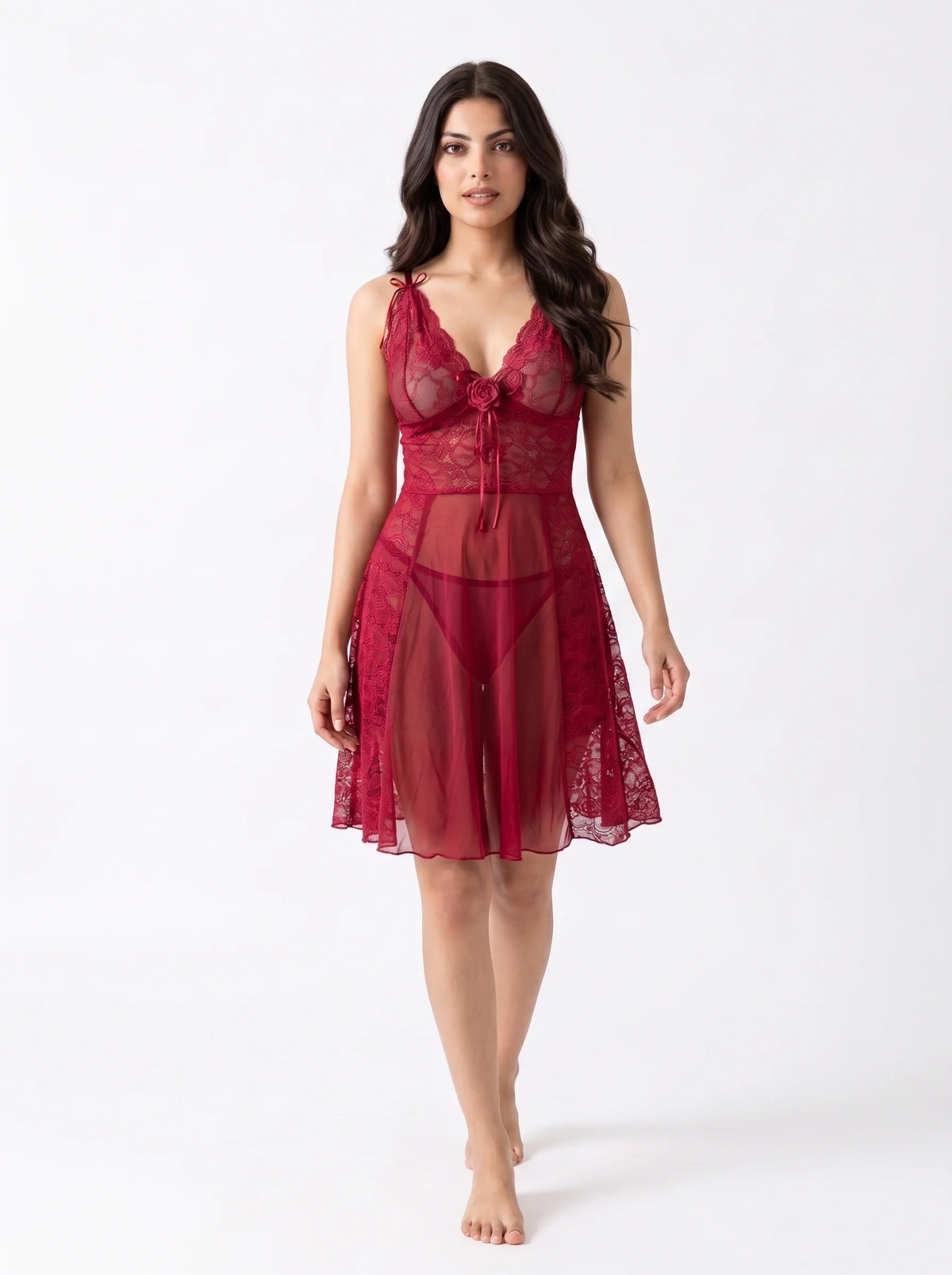 Babydoll Lingerie  - Midnight Rose