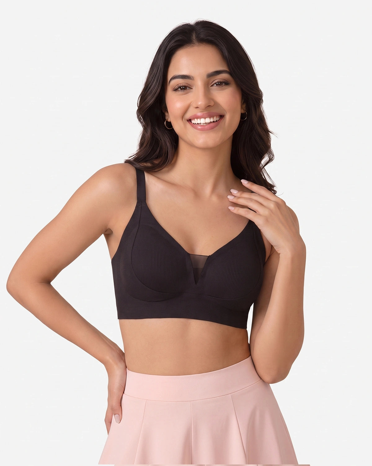 Seamless Padded Bra - Mira - Black
