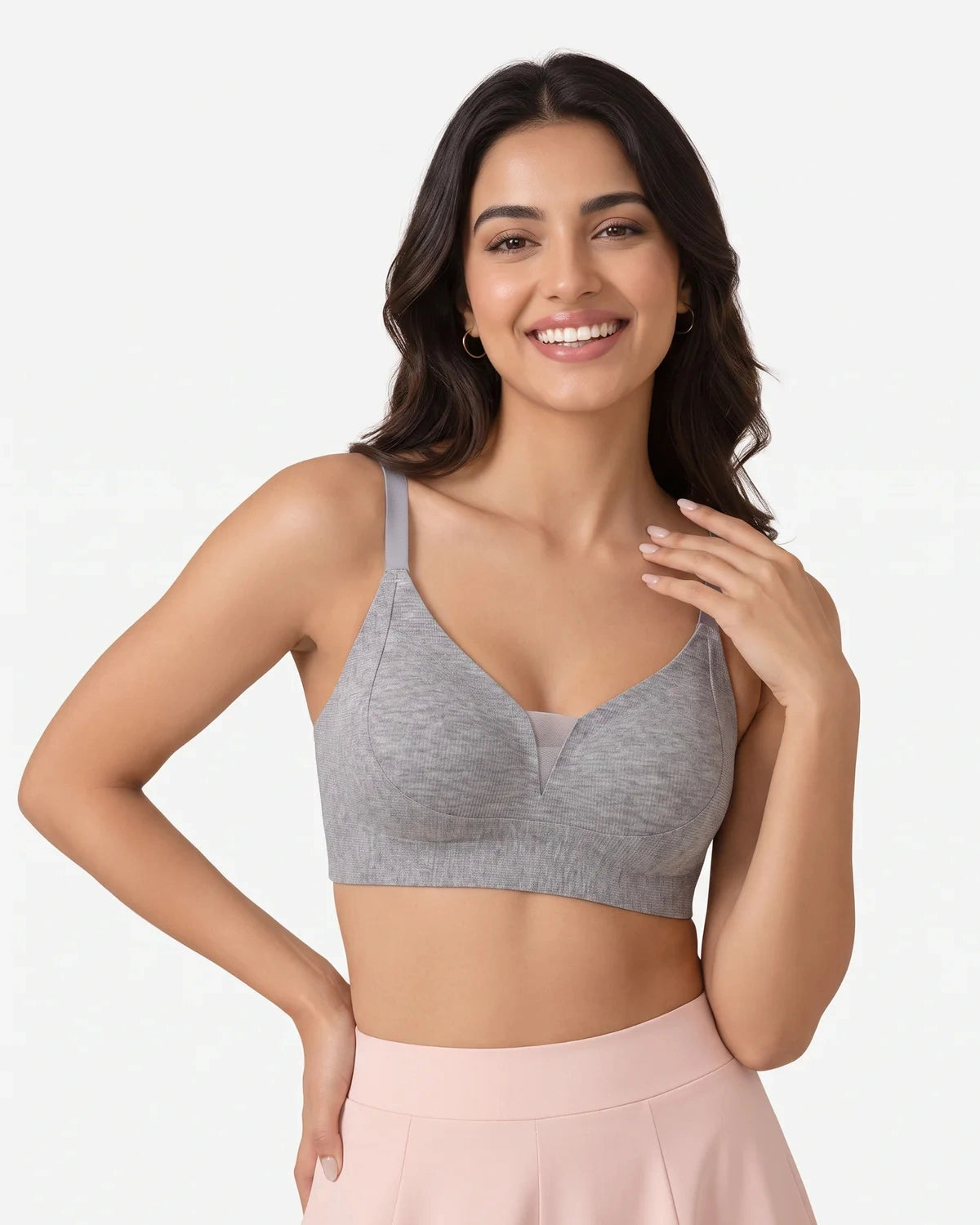 Seamless Padded Bra - Mira - Grey