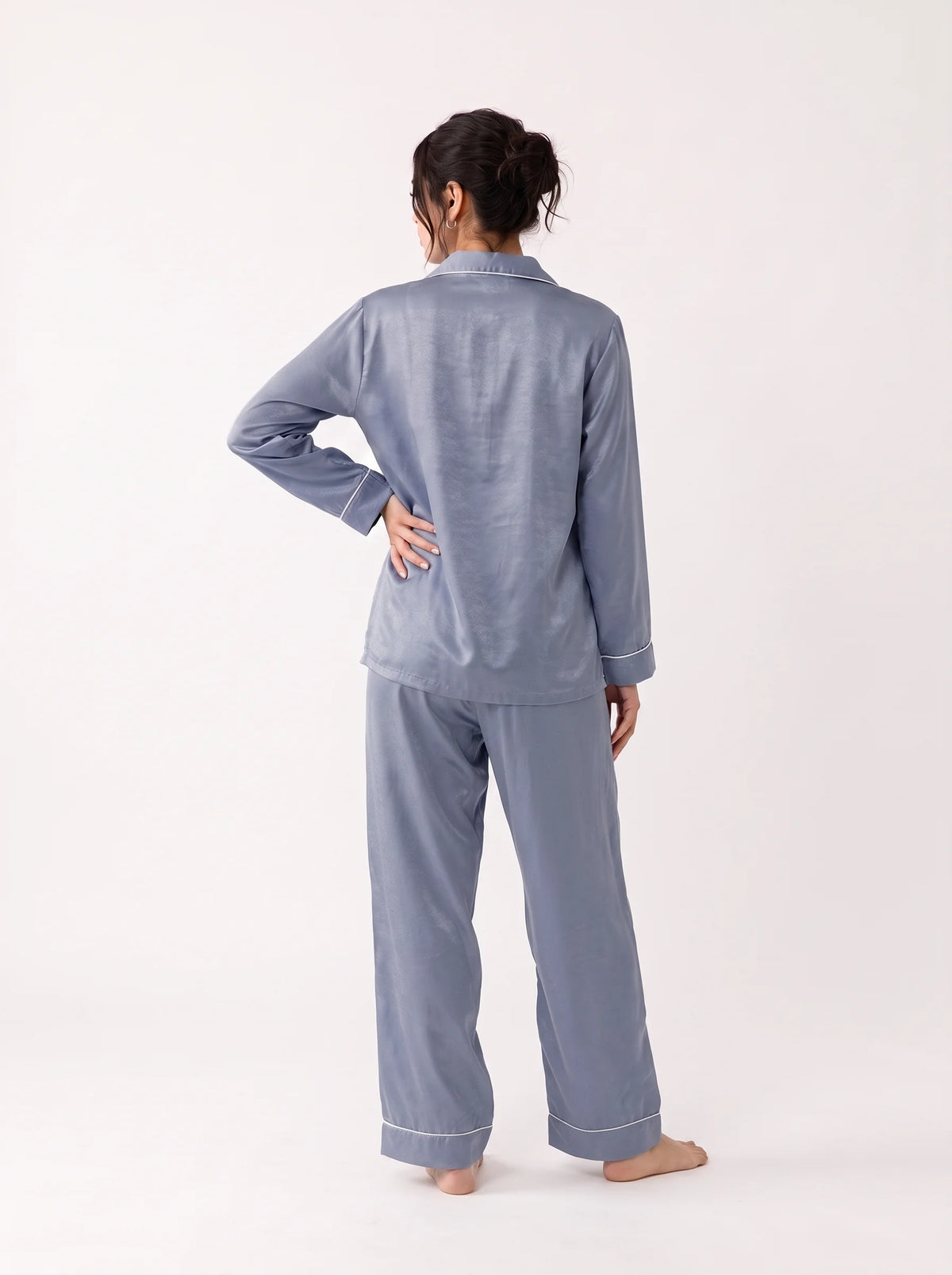 Velvet Silk PJ Set - Grey