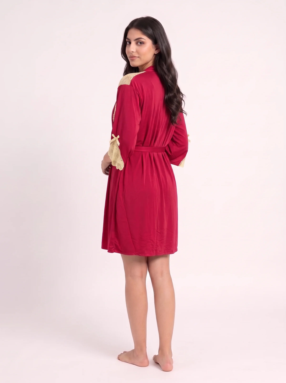 Gown Set - Moira Lace - Maroon
