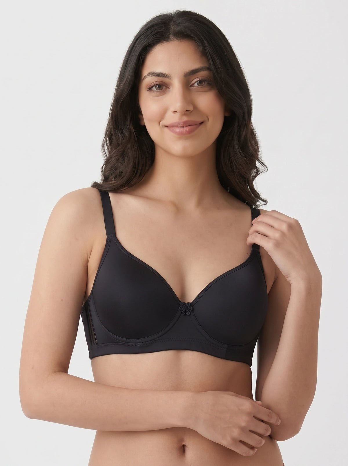 Padded Wired Bra - Moss - Black
