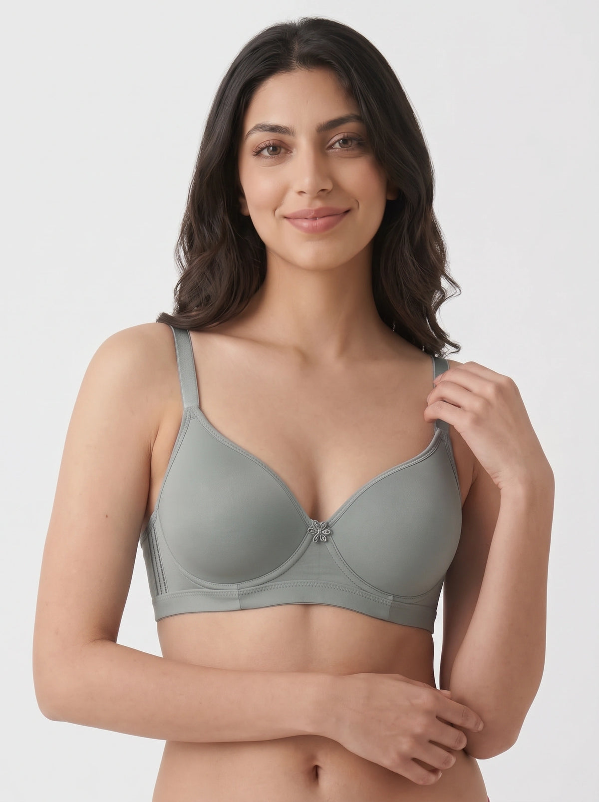 Padded Wired Bra - Moss - Green