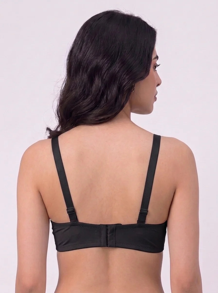Padded Non Wired T-Shirt Bra - Nancy - Black