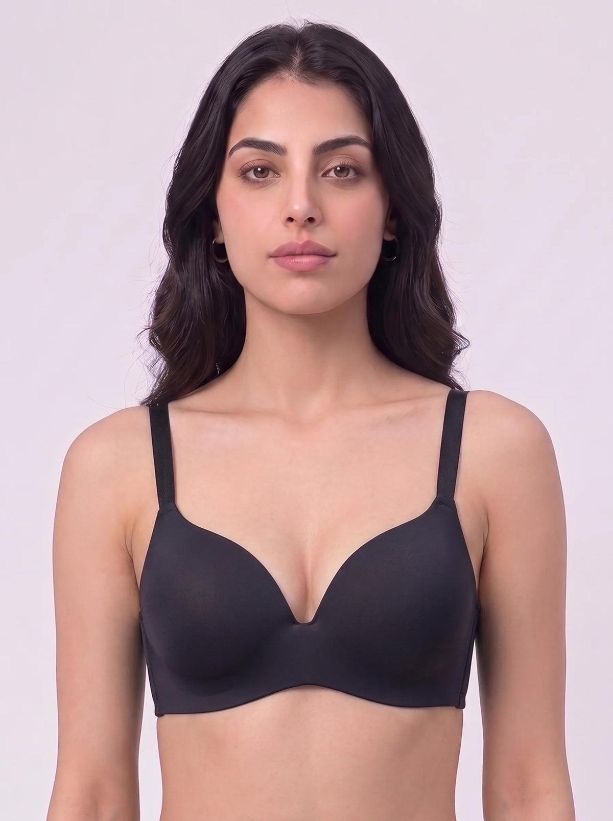 Padded Non Wired T-Shirt Bra - Nancy - Black