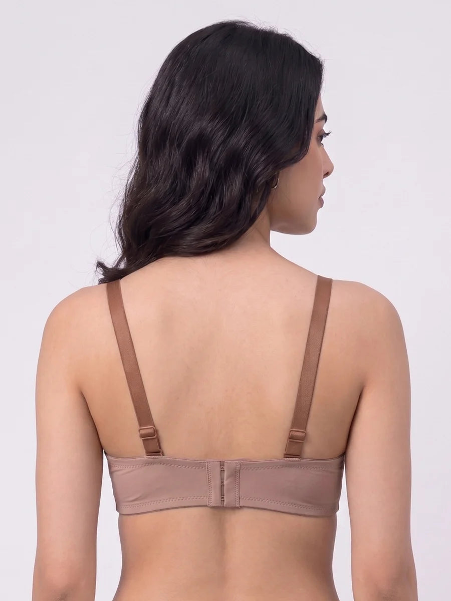 Padded Non Wired T-Shirt Bra - Nancy - Brown