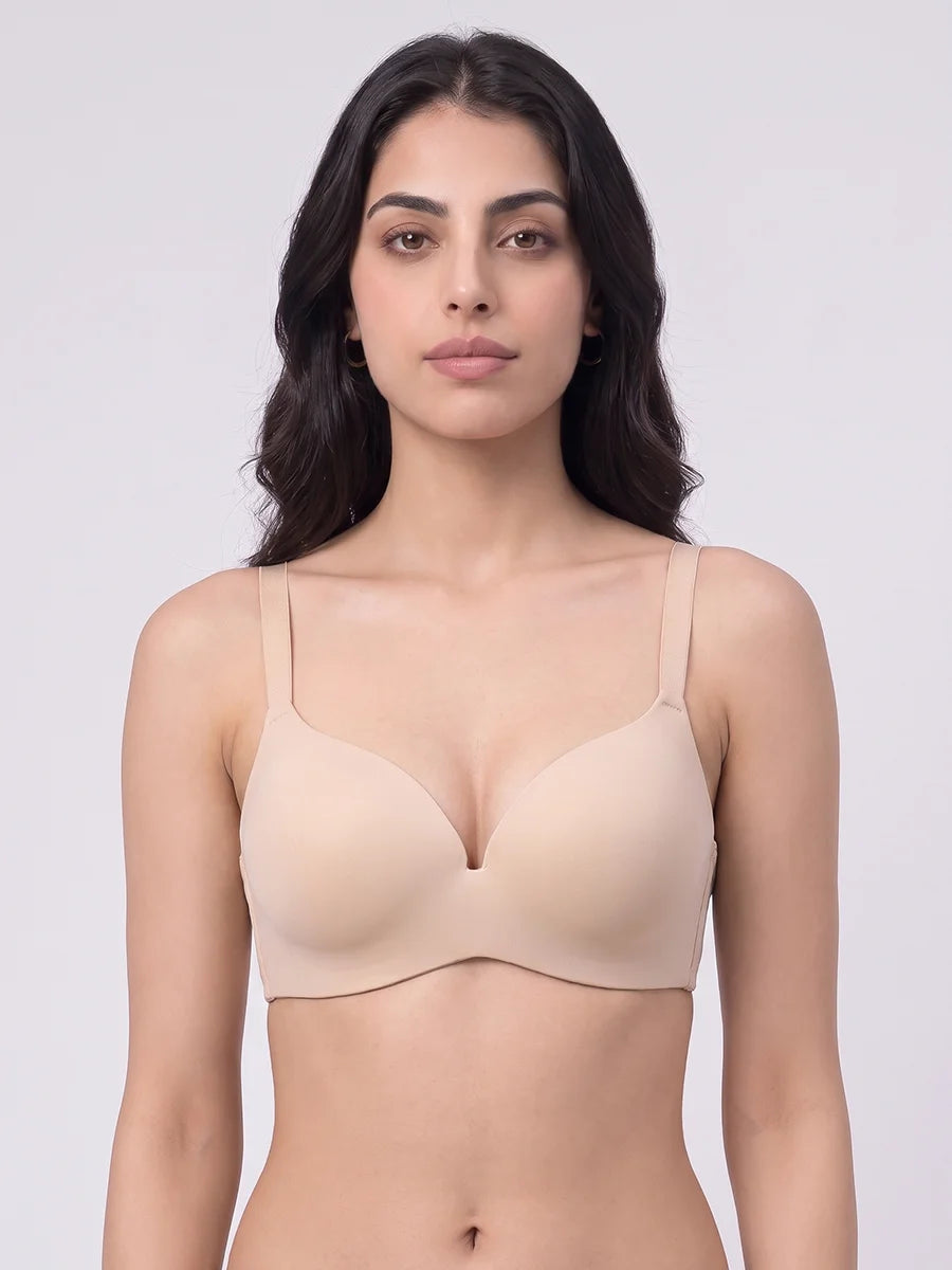 Padded Non Wired T-Shirt Bra - Nancy - Skin