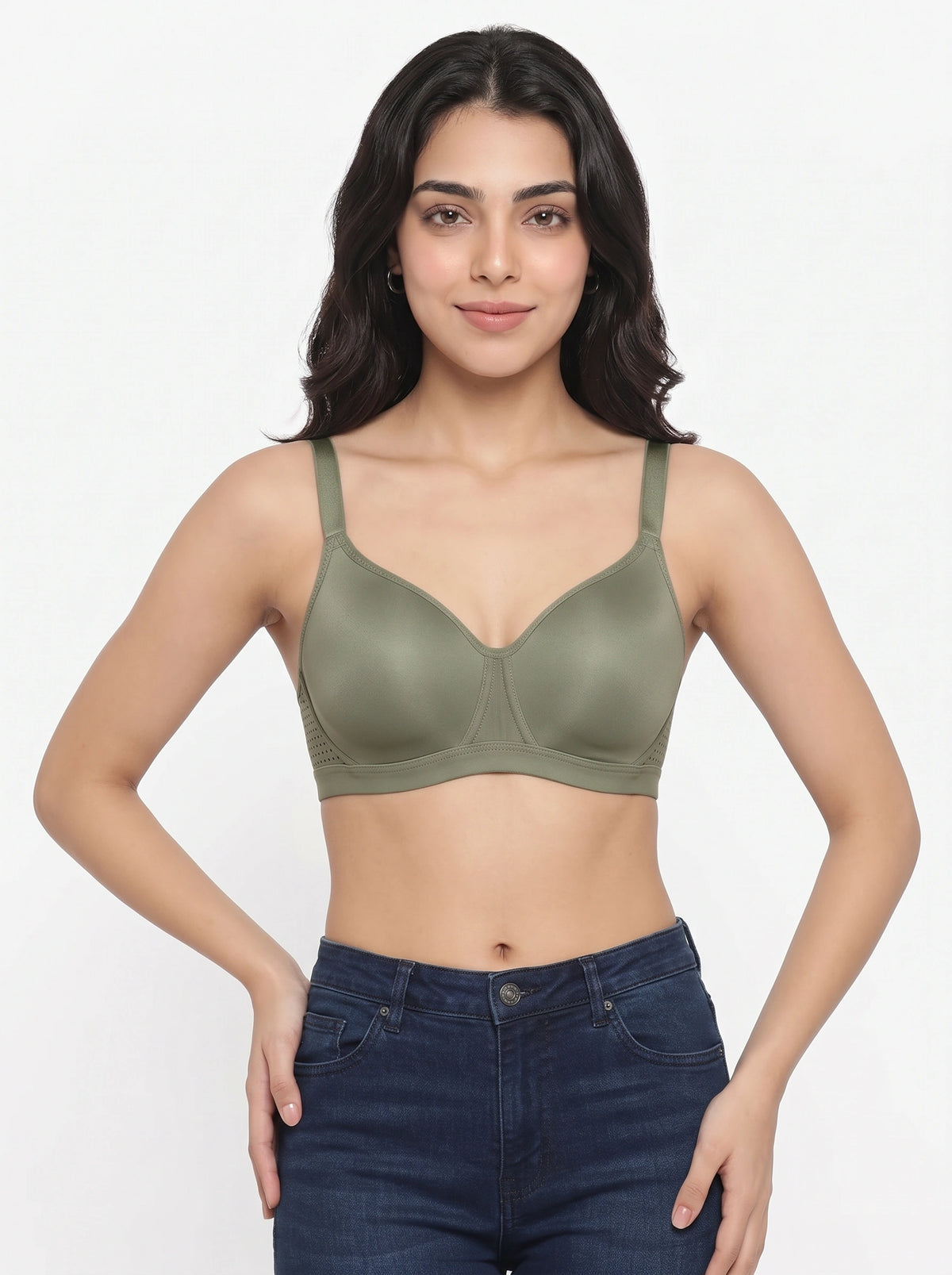 Light Padded T-Shirt Bra - kylie - Olive
