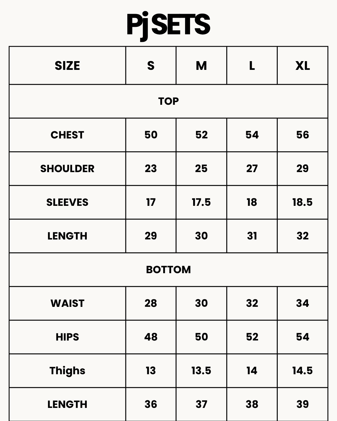 Size Chart for Oversized Silk Pajama Suit - Flamingo - Blue