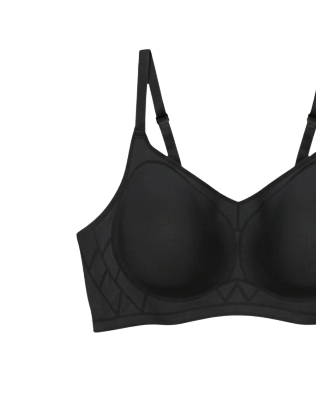 Padded Seamless Smooth Comfort Bra - Black
