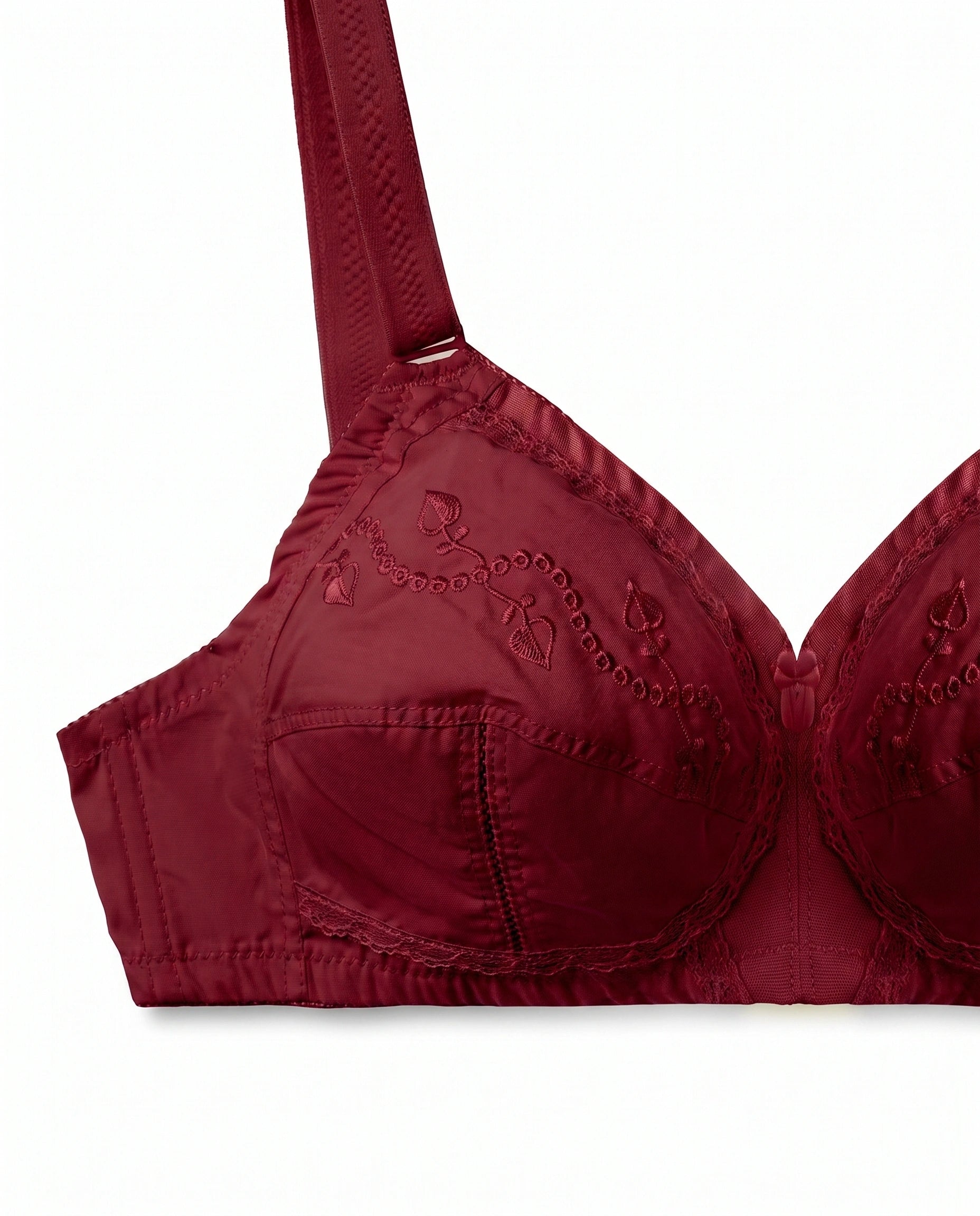 Pure Comfy Casual Non Padded Wireless Bra - Maroon
