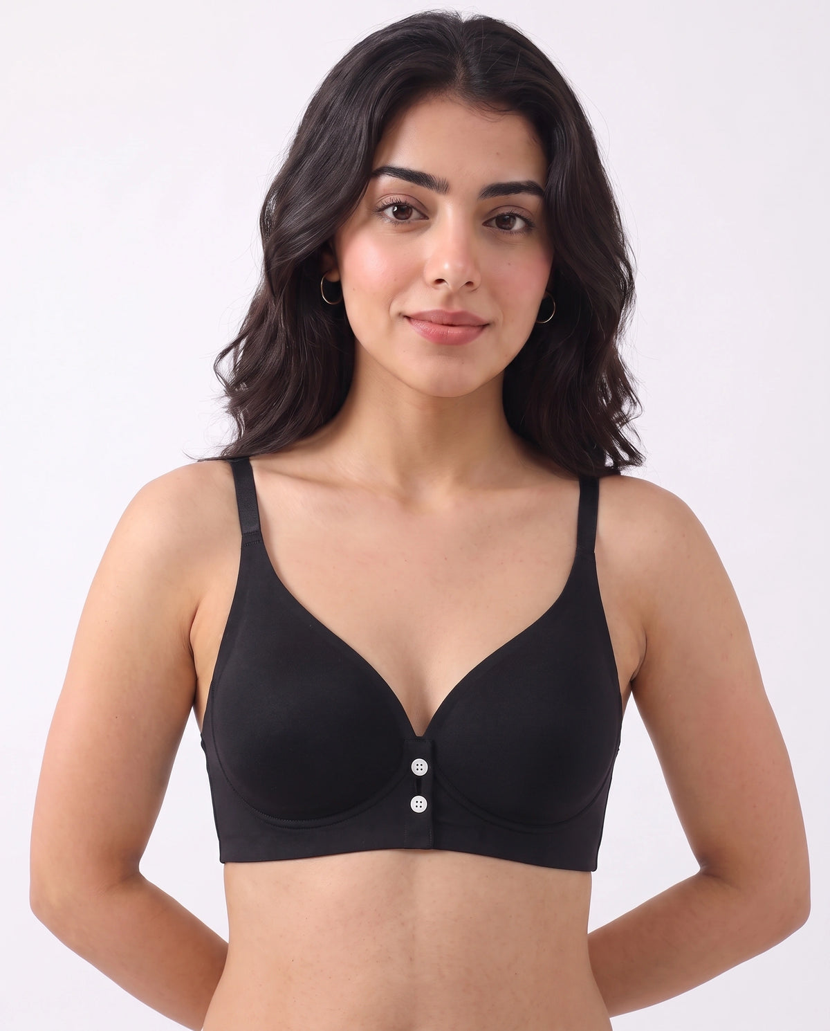 Seamless Padded Bra - Rina - Black