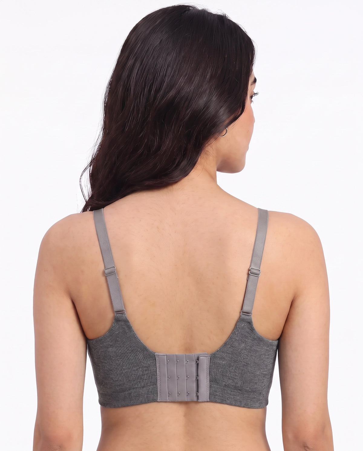 Seamless Padded Bra - Rina - Charcoal