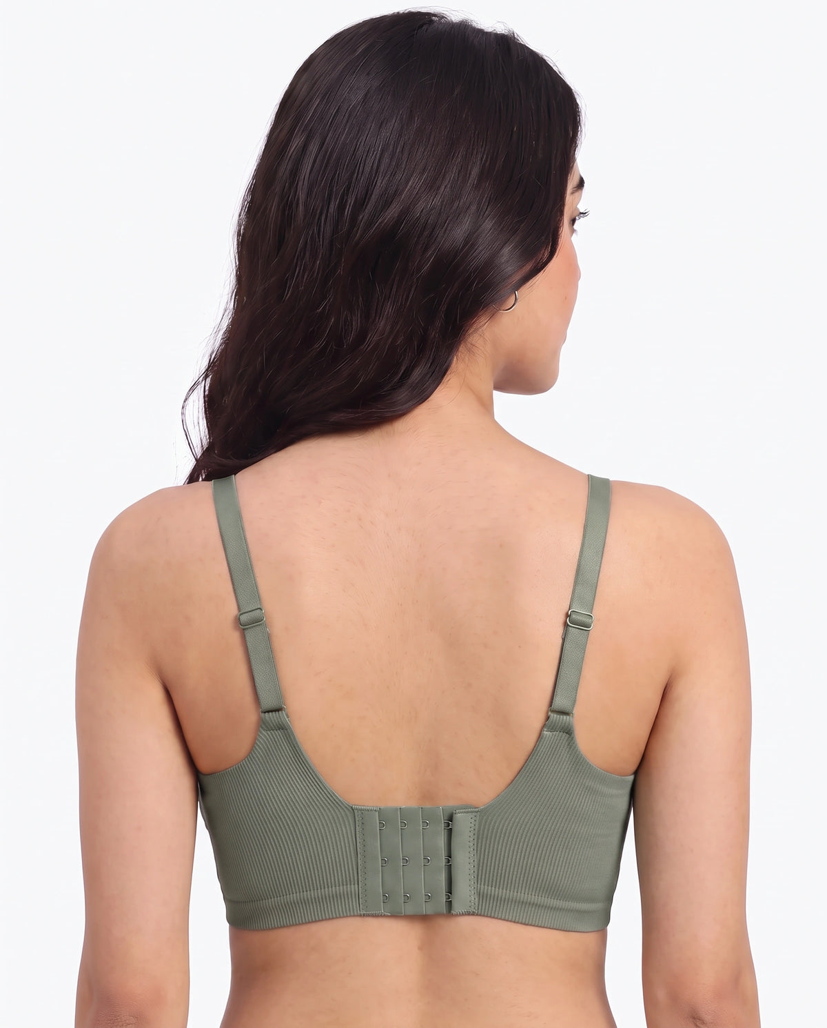 Seamless Padded Bra - Rina - Olive Green