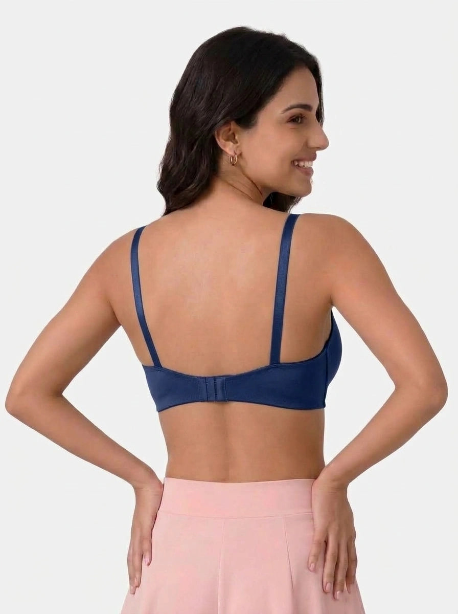 Plus Size Padded Bra - Softessa - Blue