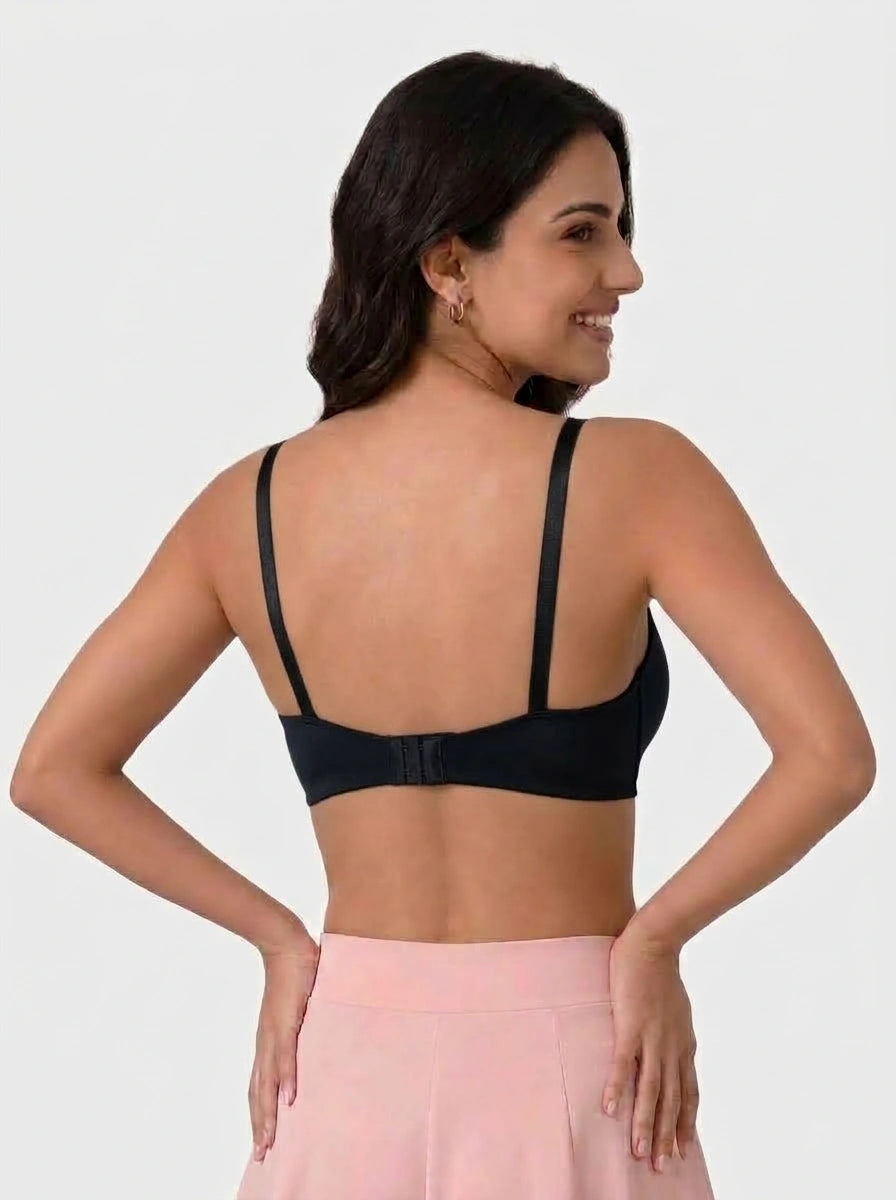 Plus Size Padded Bra - Softessa - Black