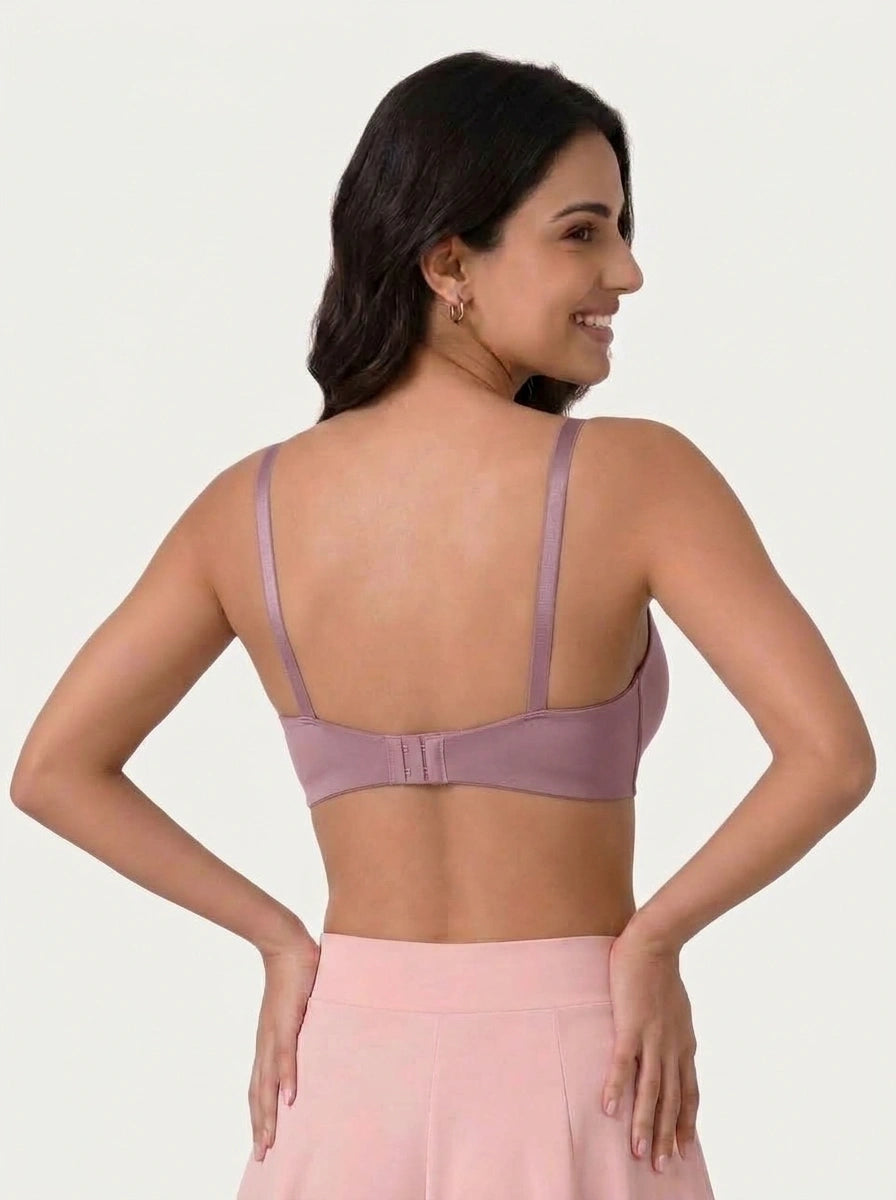 Plus Size Padded Bra - Softessa - Purple