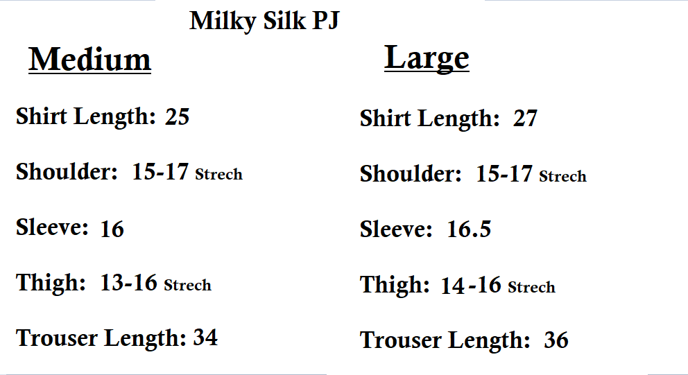 Milky 100% Silk Imported Pajama Suit