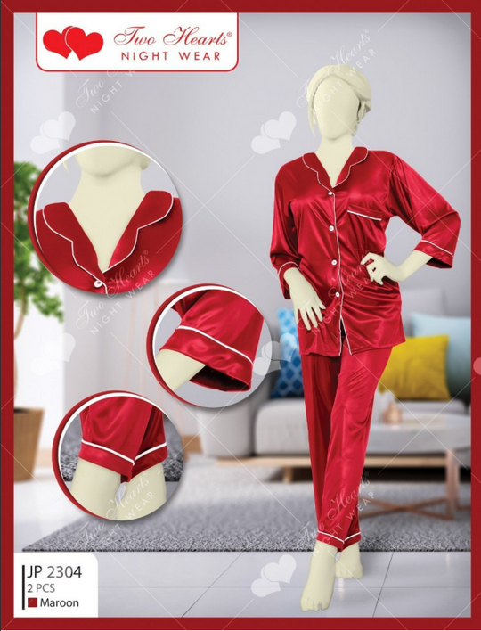 Milky 100% Silk Imported Pajama Suit