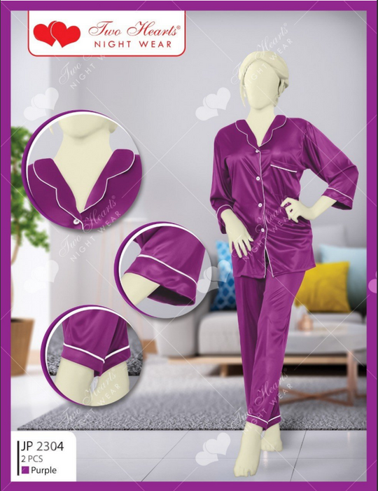 Milky 100% Silk Imported Pajama Suit