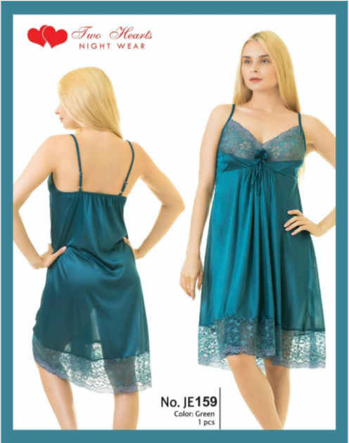 1 Piece Silk Short Nightwear For Girls & Women